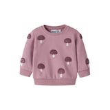 NAME IT BABY sweater met borduursels en print - roze
