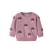 NAME IT BABY sweater met borduursels en print - roze