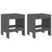 VidaXL Tuinstoel Terras Grenenhout Grijs 2 stuks