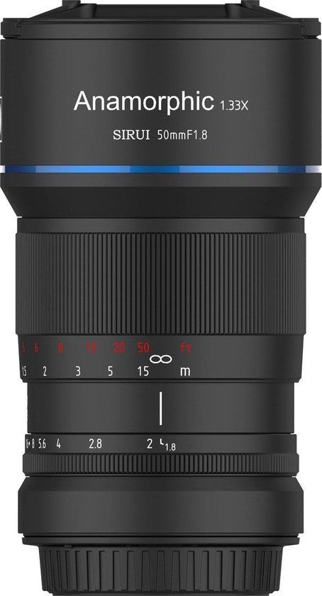 Sirui 50mm F1.8 Anamorphic Lens 1.34X (E-mount) - Black