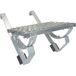 Daprona Kit de grilles de défilement pour tuiles plates, marchepieds pour ramoneurs, avec matériel de montage pour un accès sûr au toit - Argent, 100cm