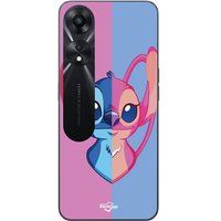 Maniacase Etui Oppo A78 5G STITCH AND ANGEL BLUE AND PINK