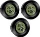 Merkloos / Sans marque Holland Connections Set van 3 stuks - LCD digitale thermometer en hygrometer - rond ingebouwd - zwart
