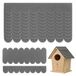 32 stuks dakvilt voor vogelhuis, waterdichte mini-dakshingles voor vogelhuis, bitumen shingles voor nestkasten (grijs)