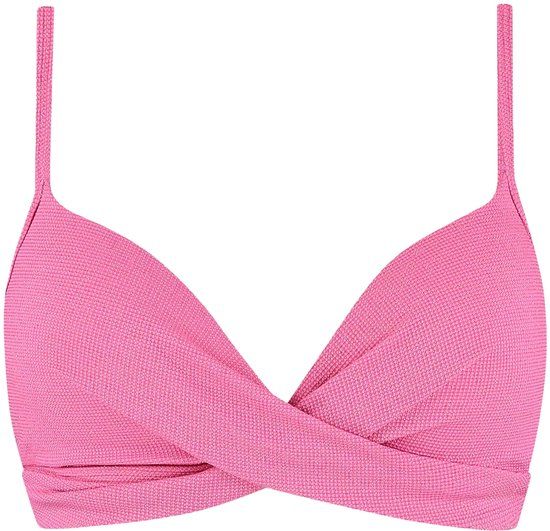 Beachlife voorgevormde beugel bikinitop met lurex roze