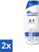 Head & Shoulders 2-en-1 Shampoo & Conditioner Anti-Roos Classic - 270 ml (2 pièces)