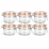 WDMT Set de 6 bocaux en verre 140 ml