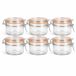 WDMT Set de 6 bocaux en verre 140 ml