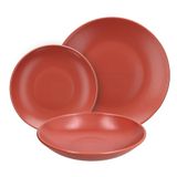 Tognana Ritual 18-delig tafelservies voor 6 personen, aardewerk, appelrood