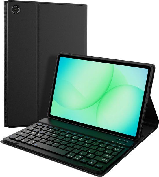 Accezz Tablet Toetsenbord Hoes - Geschikt voor Samsung Galaxy Tab A11 Plus - AZERTY Bluetooth Keyboard Bookcase - Zwart