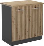 Vicco R-Line Wastafelkast – 80 cm, Artisanaal eiken/Antraciet