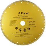 GEKO Disque diamant - Bord turbo - 300 mm - Auto-refroidissant - Pour béton, céramique, pierre naturelle, pierre
