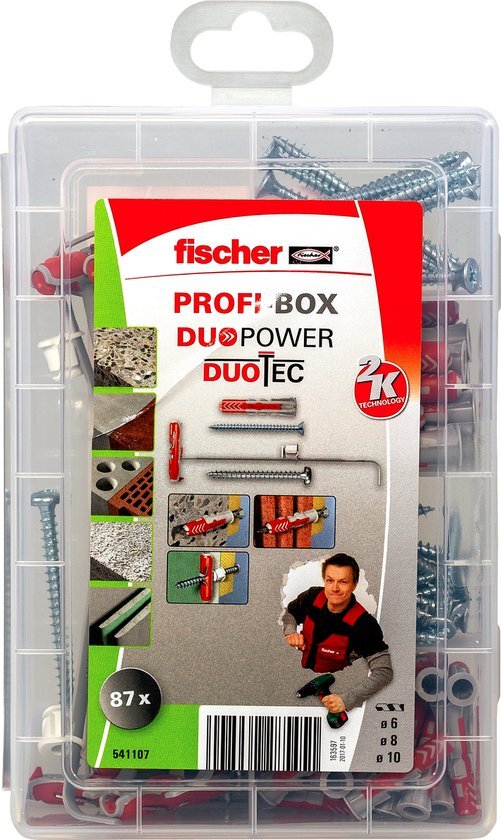 Fischer Meisterbox Duopower & Duotec pluggen en schroeven 87-delig