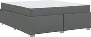 vidaXL Bedframe met matras, Donkergrijs, 180 x 200 cm, Stof