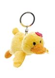 62881 Pooline 62881 Sleutelhanger, eend, 10 cm, geel, pluche metgezel voor rugzak of tas, sleutelhanger voor groot en klein