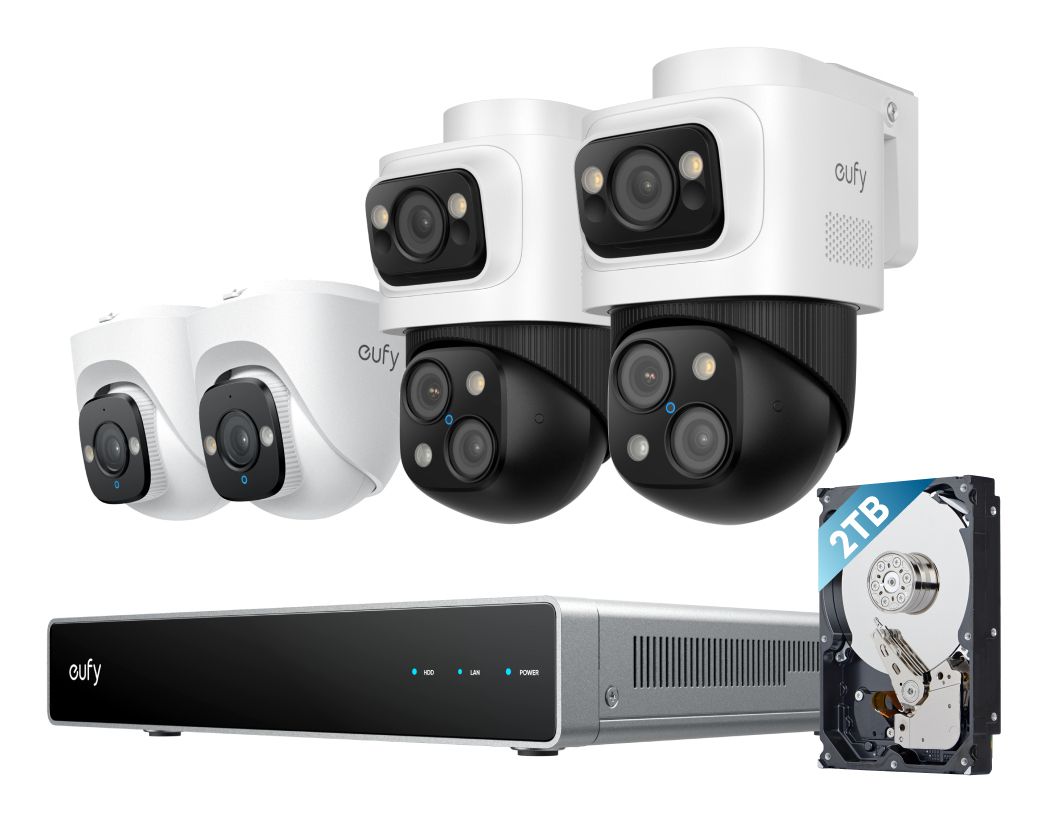 Eufy PoE NVR Security System S4 - 2 Bullet PTZ Cameras - 2TB HD