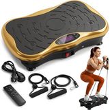 Extralink Trilplaat Fitness Vibratieplatform 200W Goud Trainingsplatform voor Thuis Fitness