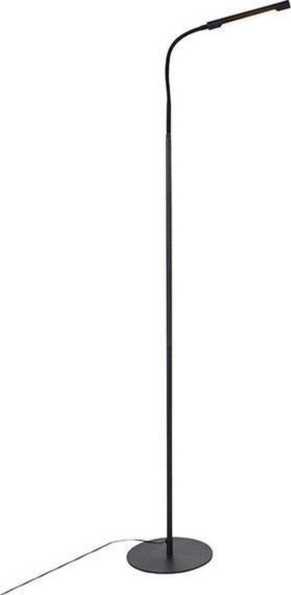 QAZQA Palka - LED Dimbare Vloerlamp - Zwart - H 142.4 cm