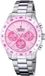 Festina F20693/2 Dames Horloge - Chronograaf - Roze Wijzerplaat - Zilverkleurig Staal - Ø 39 mm
