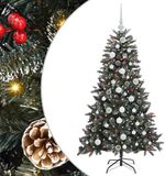 vidaXL Kunstkerstboom Groen 150 cm PVC en Plastic en Staal
