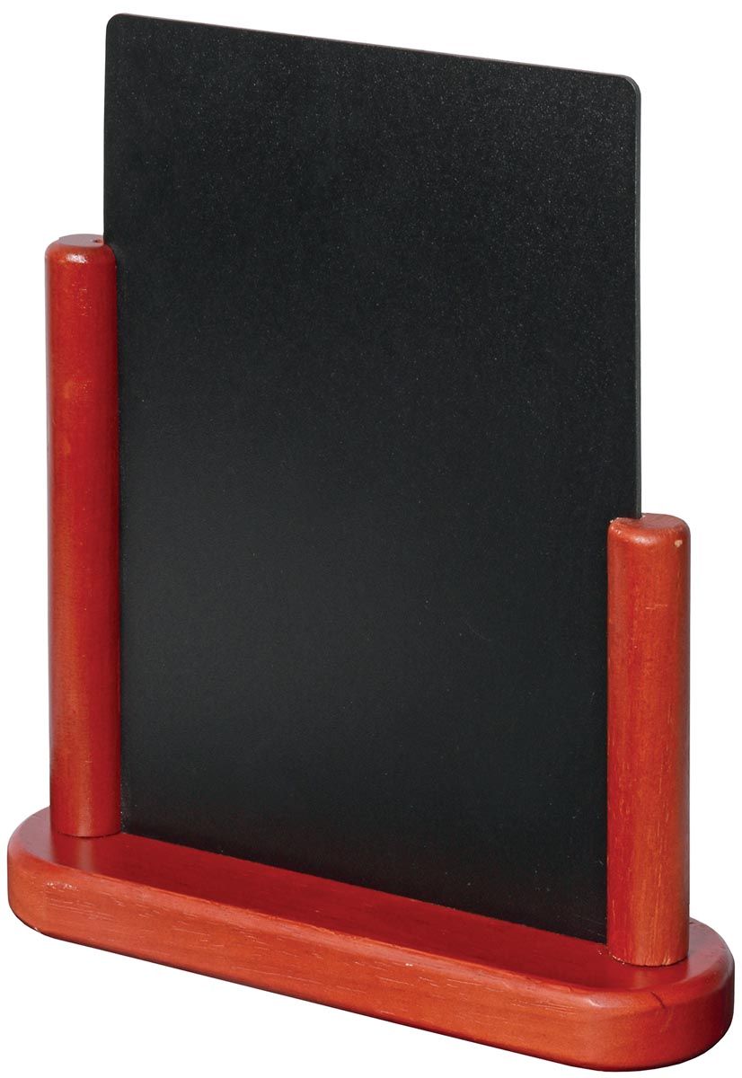 Securit tafelkrijtbord Elegant ft A5 mahonie