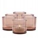 Trend glass Set van 6 Glazen Kaarshouders Luna Roze