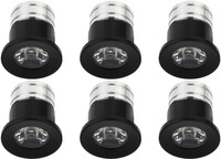 Velvalux LED Veranda Spot Verlichting 6 Pack - 3W - Warm Wit 3000K - Inbouw - Rond - Mat Zwart - Aluminium - Ø31mm