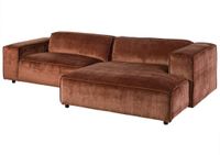MASSIVMOEBEL24 d'angle rouge bois 279x164x69 cm