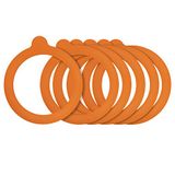 Kilner Set van 6 standaard rubberen vervangende afdichtingen voor clip-top conservering voorraadpotten, oranje