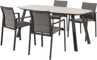4 Seasons Outdoor Manolo Cortina dining tuinset 180x95xH75 cm 5 delig keramiek antraciet