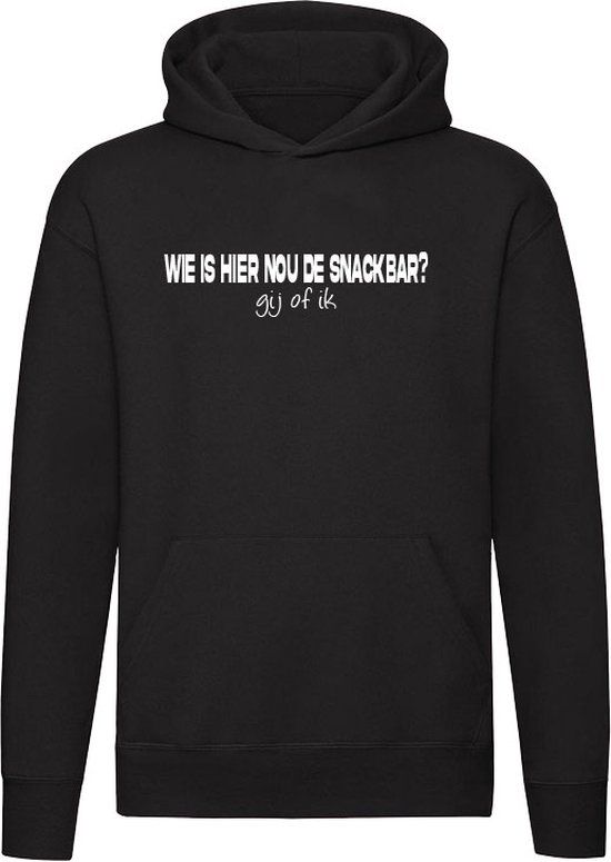 Sol's Snackbar Hoodie Unisex Zwart 4XL - Katoen