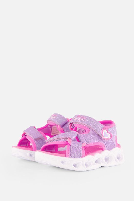 Skechers Heart Lights Sandalen roze Textiel - Maat 25