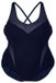 Arena Lichte ééndelige badpak voor dames Isabel Light Cross Back Plus Marineblauw/Helderblauw 3XL