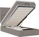 vidaXL Ottoman bed with mattress 90x190cm fabric taupe