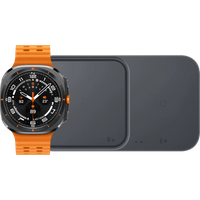 Samsung Galaxy Watch Ultra 4G - Grijs/Oranje 47mm + Duo Draadloze Oplader