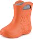 Ladeheid LA-CA-FrogWinter Bottes de pluie pour enfants - Caoutchouc - avec doublure intérieure - EVA - Doublure intérieure lavable - Orange/Gris - 22/23