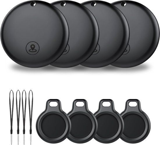 Buzzy Mini GPS Tracker voor IOS – 4 stuks – Zwart
