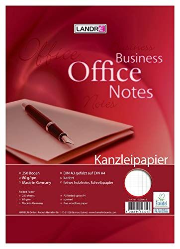LANDRÉ A3 gevouwen tot A4-raster Schrijfpapier A4 / A