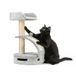 AQPET Krabpaal Panama 58 cm met hol voor katten, speelplaats, krabpaal voor katten, kleur grijs