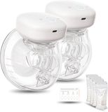 Youha Elektrische Dubbele Draadloze Borstkolf - Handsfree & BPA-Vrij - 24mm - Incl. Moedermelk Bewaarzakjes & Tepelmeter