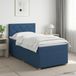 Maison Exclusive - Lit boxspring avec matelas et tête de lit Bleu 90 x 190 cm Tissu