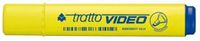 Tratto Video markeerstift 12 stuk(s) Beitelvormige punt Geel