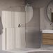 Brauer Oblivion Flow inloopdouche helder ribbelglas 120x200cm met zijwand 30cm incl. glascoating chroom