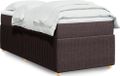 Maison Exclusive - Lit boxspring avec matelas, brun foncé, 90x190 cm, textile