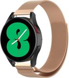By Qubix - Milanese bandje - Champagne goud - 18mm - Geschikt voor Garmin Venu 3s / Vivoactive 4s / Venu 2s / Vivomove 3s / Forerunner 255s / 265s