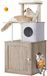 Feandrea Maison pour chat, Armoire pour chat, Meuble pour litière, Poteau griffoir, 118 cm