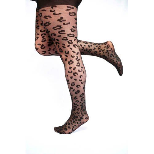 Pamela Mann Maxi Leopard 30 denier panty zwart - 5055419698473