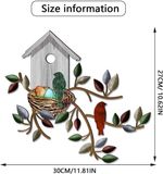 Unyqoos Décoration murale en métal avec oiseaux pour application intérieure et extérieure