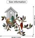 Unyqoos Décoration murale en métal avec oiseaux pour application intérieure et extérieure