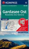 KOMPASS Wanderkarte 250 Gardasee Ost, Rovereto bis Verona 1:50.000